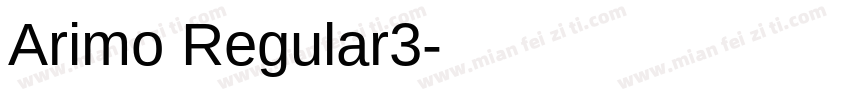 Arimo Regular3字体转换